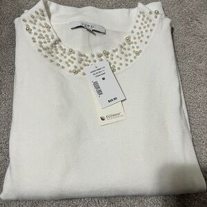 🆕 Cleo Ivory Top with Pearl Details